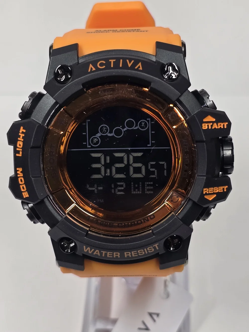 Activa Summit X Invicta Unisex Digital Watch - 50mm. Orange, Black (ACW8082-009)